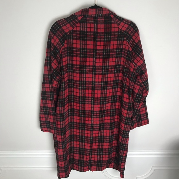 SOLD! Motel Ernest Coat Black Red Plaid Size M - Picture 5 of 7